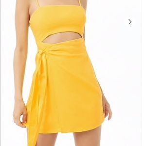 Yellow Wrap Dress. Forever 21